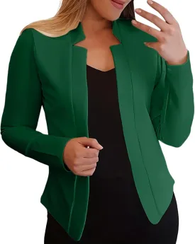 2023 Women Petite Blazers Trendy Casual Puff Sleeve Bolero Shrug Open Front Fall Cropped Suit Jackets Stylish Cardigan Coats