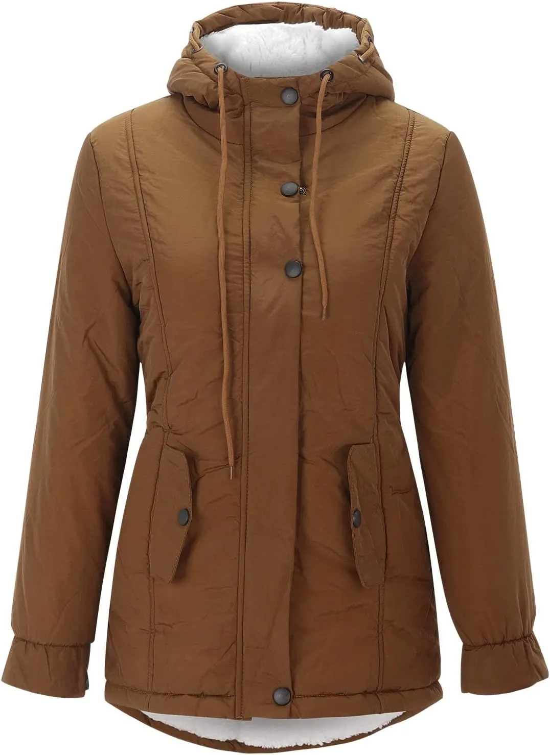 2023 Women's Winter Coat Plus Size Thicken Warm Wool Blend Windbreaker Jackets Fashion Fleece Lined Trench Coat Overcoats