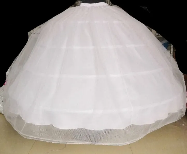 3 Hoops Big White Petticoat Crinoline Underskirt Slip For Wedding Bridal Quinceańera Ball Gown
