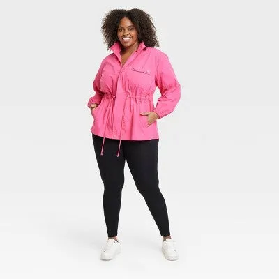 AVA & VIV Womens Plus Size Lightweight Anorak Jacket - Zip-Up, Sporty, Relaxed Fit