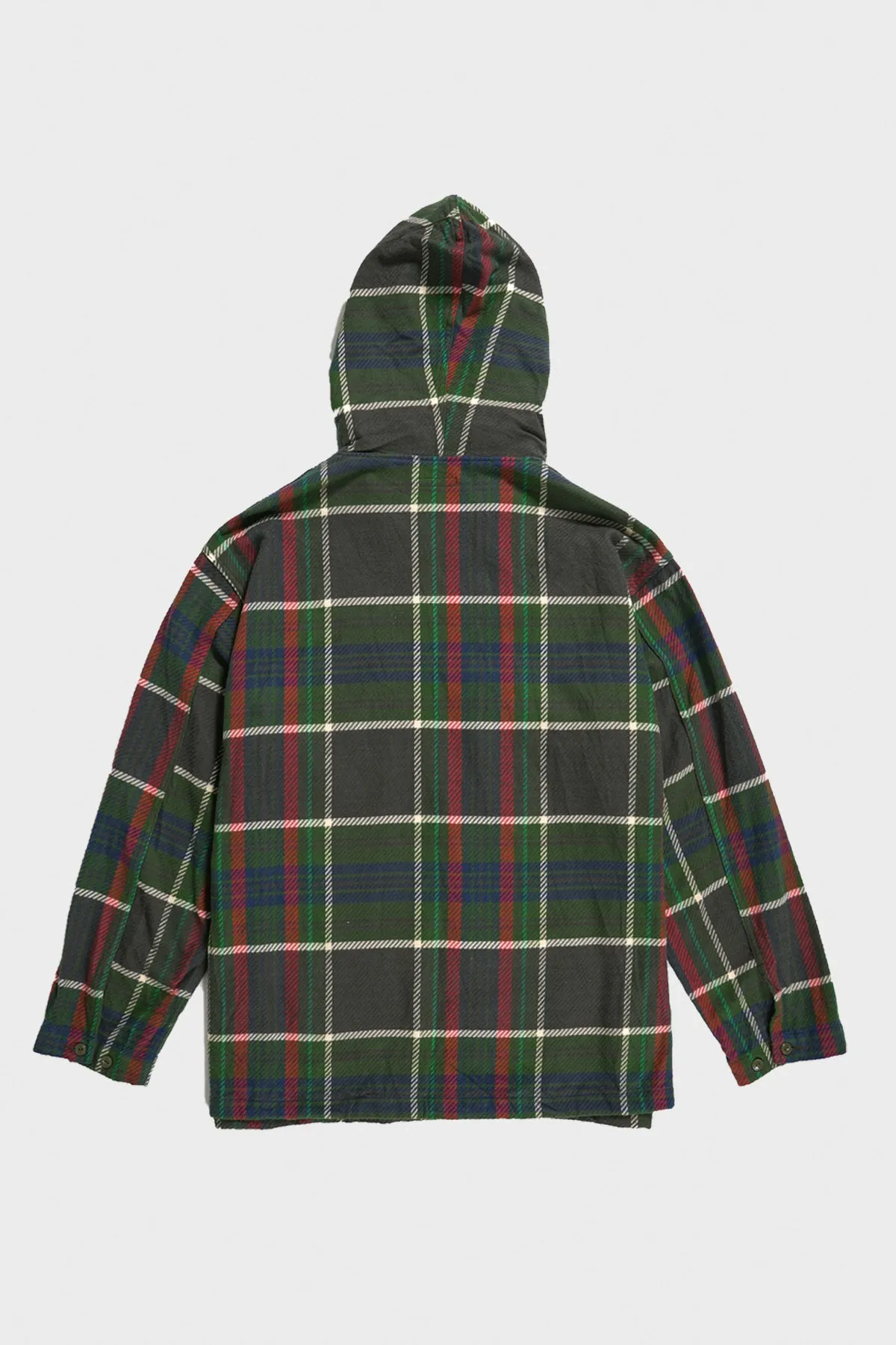 Cagoule Shirt - Olive Cotton Heavy Twill Plaid