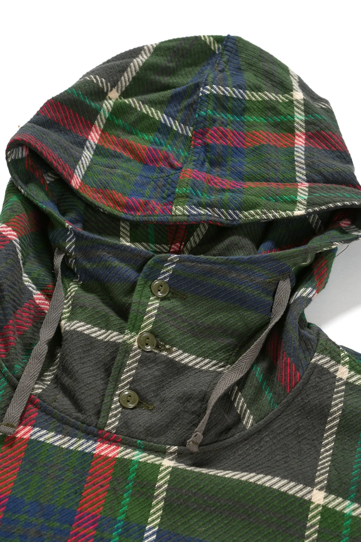 Cagoule Shirt - Olive Cotton Heavy Twill Plaid