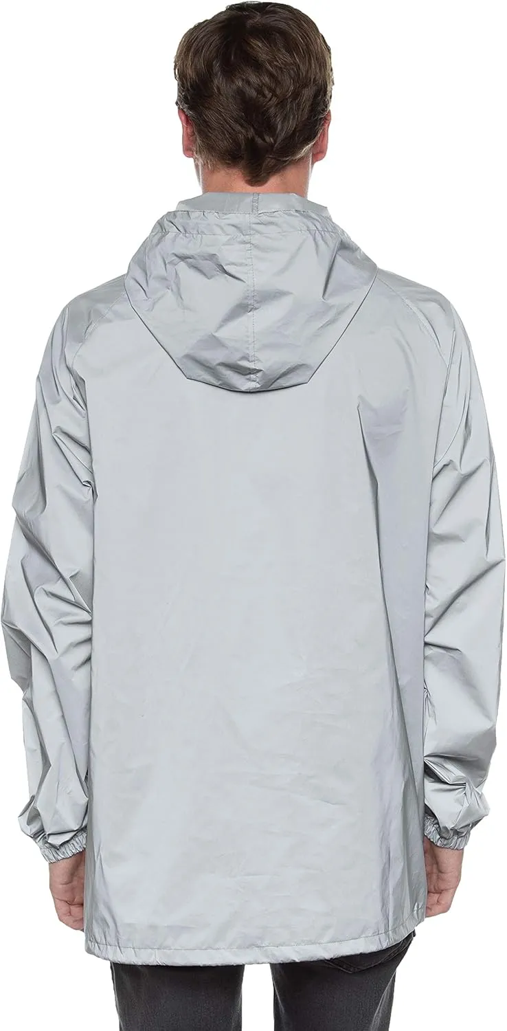 Cottonhood Fully Reflective Jacket, Water-Resistant 1/4 Zip Anorak - Rain Jackets for Men & Women, Lightweight Windbreaker