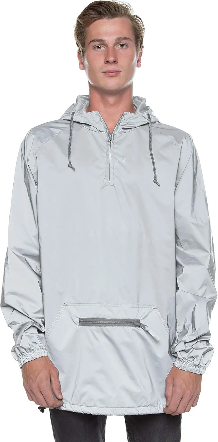 Cottonhood Fully Reflective Jacket, Water-Resistant 1/4 Zip Anorak - Rain Jackets for Men & Women, Lightweight Windbreaker
