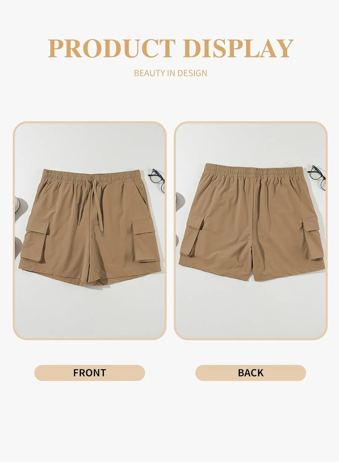 Eytino Womens Plus Size Hiking Cargo Shorts Lightweight Active Athletic Shorts Running Summer Shorts with Pockets(1X-5X)