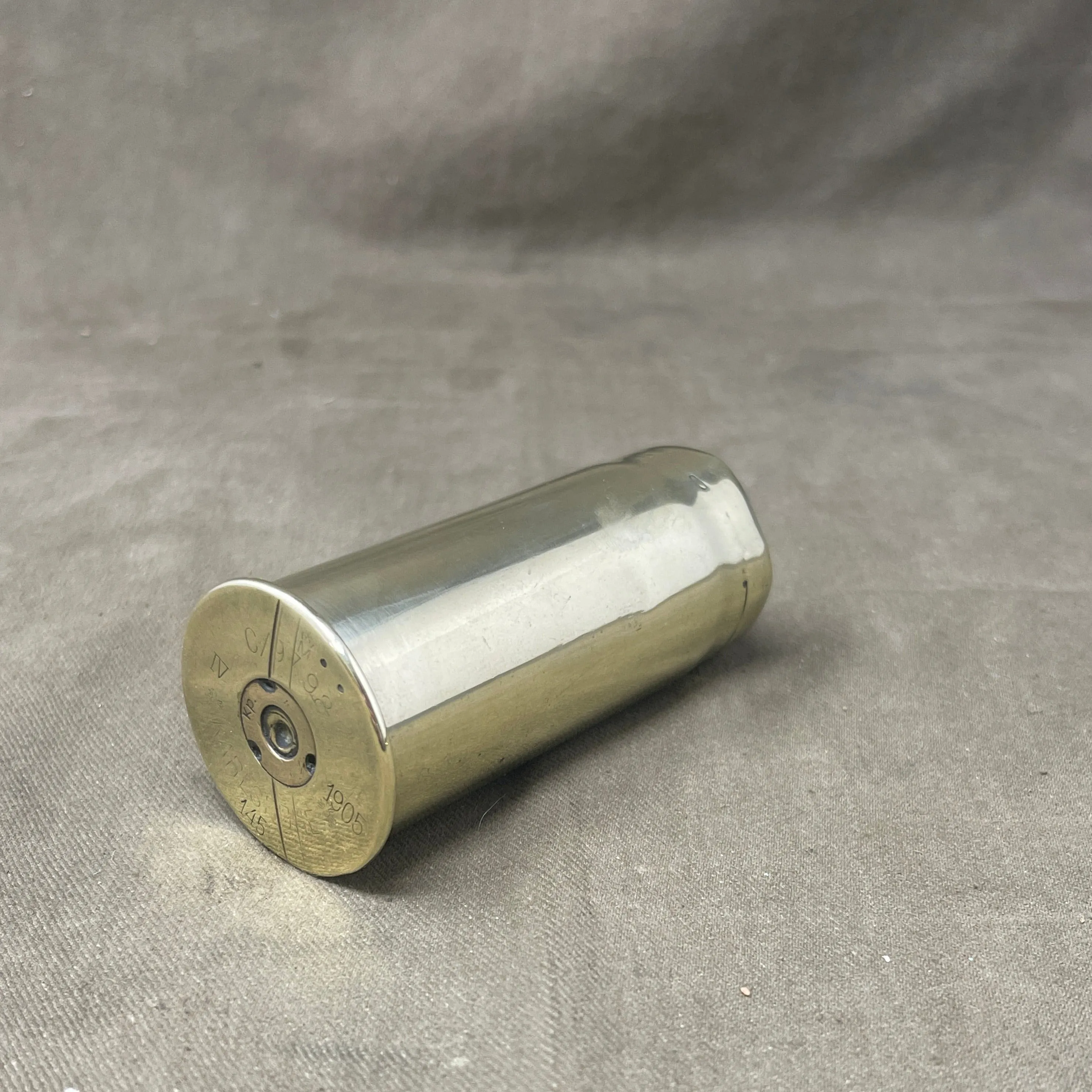 German WW1  37mm 1905 C/97 98 Karlsruhe Brass Cartridge Case
