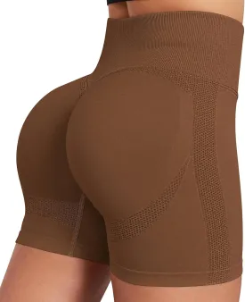 High Waist Biker Shorts for Women No Front Seam Soft Hidden Butt Scrunch Shorts, Yoga Workout Gym Bike Shorts