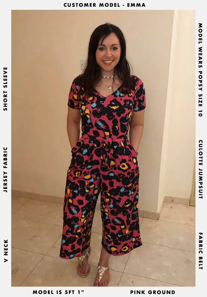 Jessie Animal Print Culotte Jumpsuit