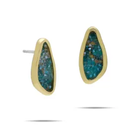 Kristal Chroma Dream Traveler Stud Earring - Blue Sky .85in