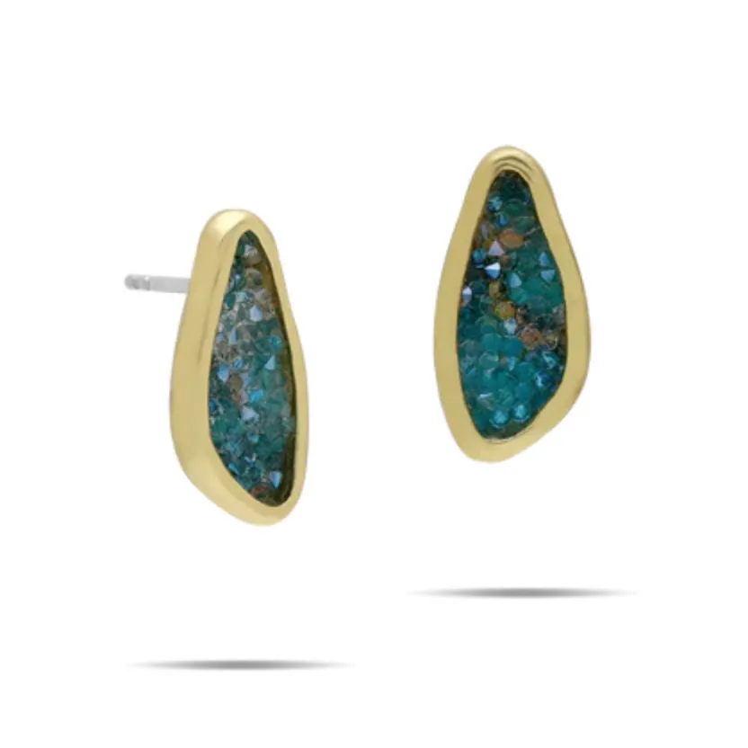 Kristal Chroma Dream Traveler Stud Earring - Blue Sky .85in