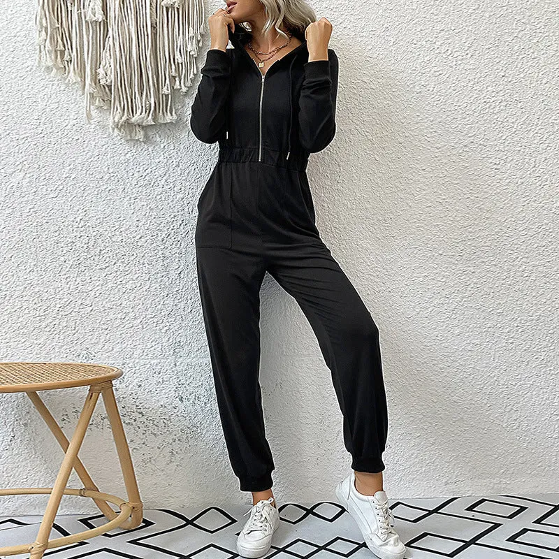 Macacão Lyna Comfy com Zíper Mangas Longas
