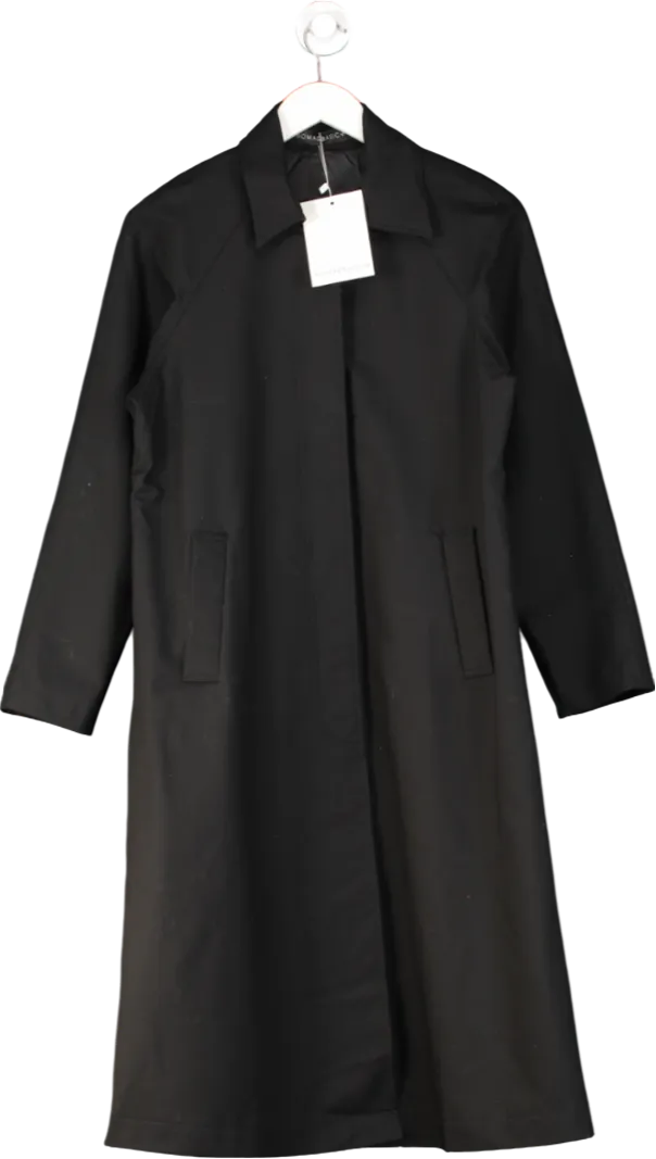 Nomad basic Black Trench Coat UK S/M