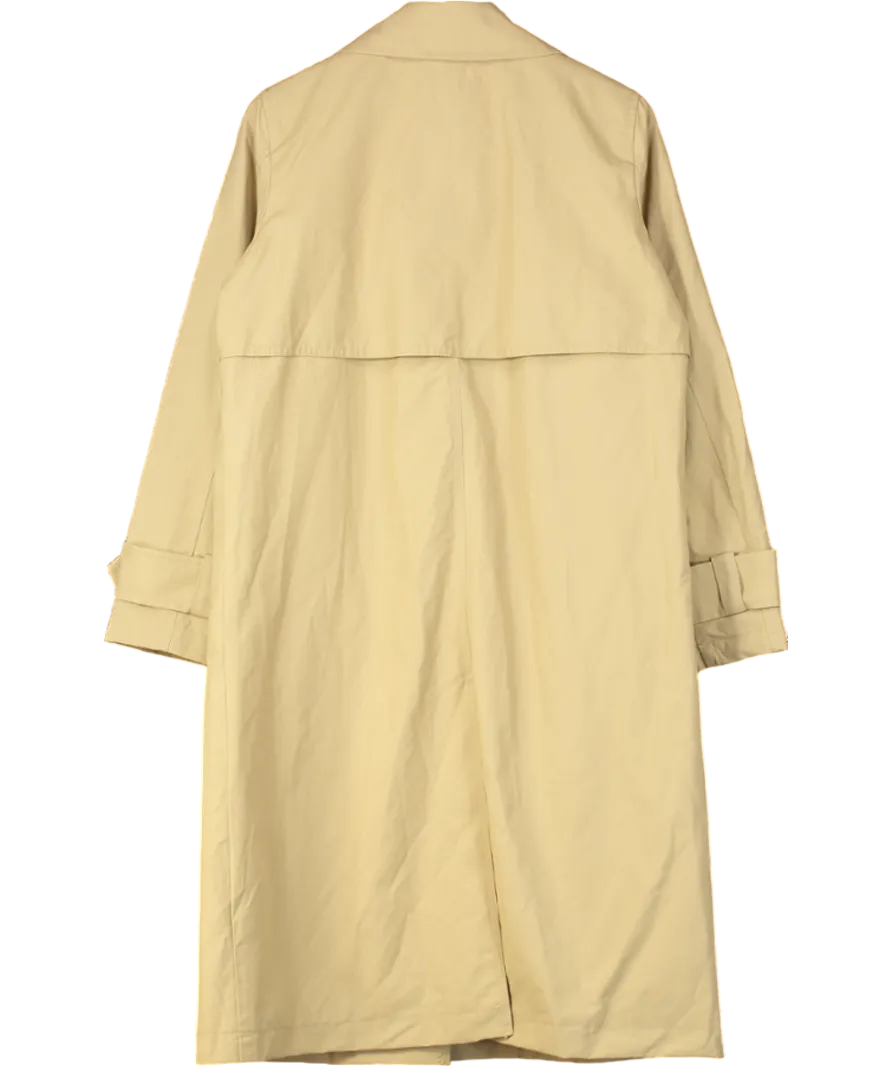 River Island Beige Single Breasted Trench Coat UK 10