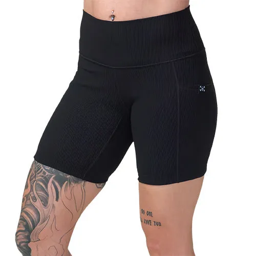 Shorts | Ribbed | Black