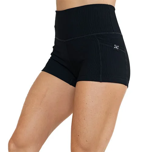 Shorts | Ribbed | Black