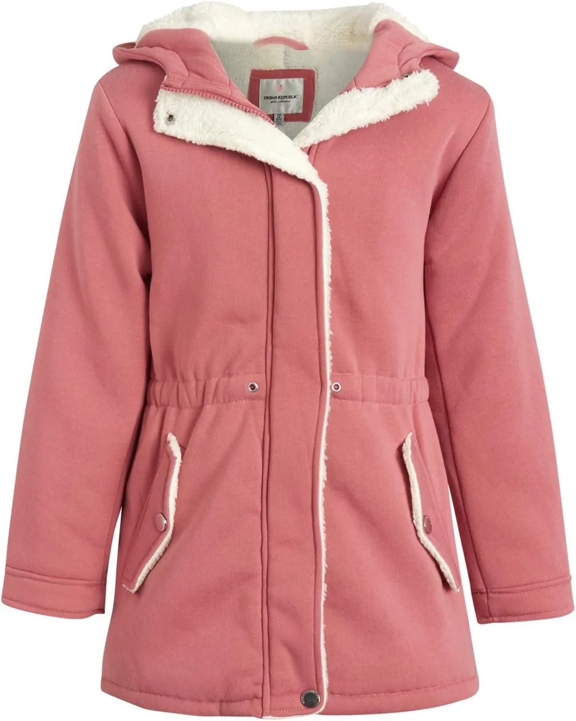 URBAN REPUBLIC Girls' Winter Jacket - Midweight Coat Sherpa Lined Anorak Jacket - Weather Resistant Coat for Girls (7-16)